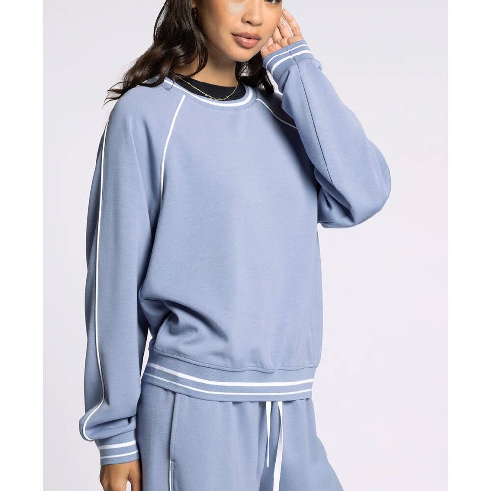 Recreation Thread & Supply Amelia Top Small Stone Blue Modal Sweatshirt